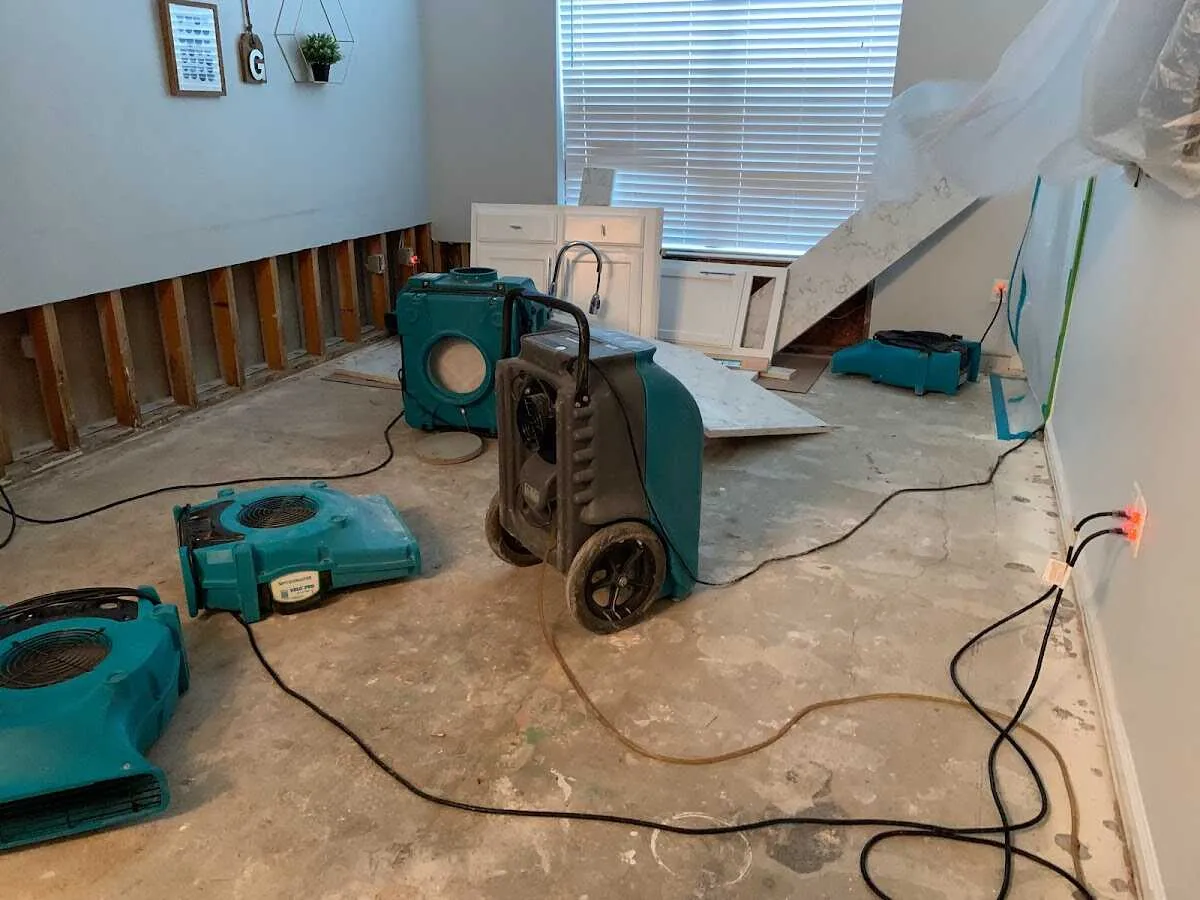Dehumidifier in flood-cut room for Water Extraction & Removal in Jennings Lodge